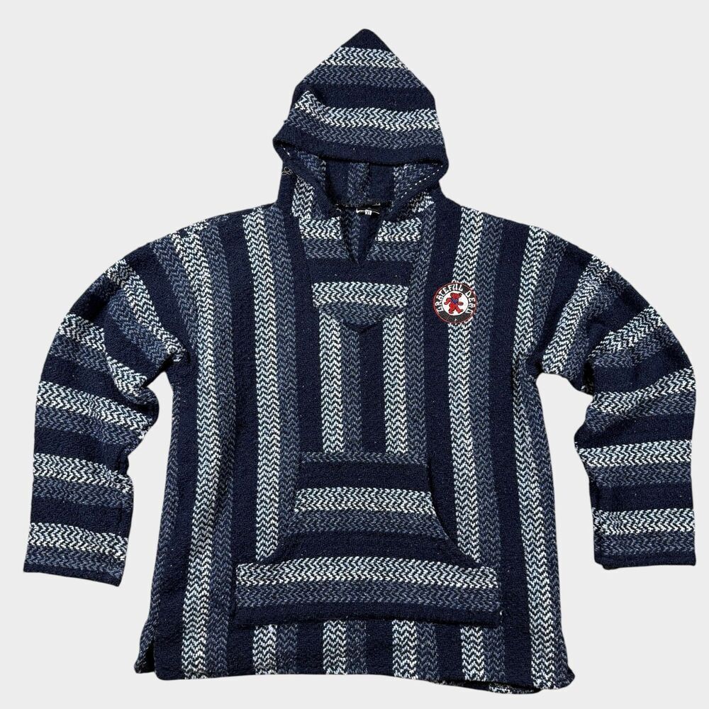 Grateful Dead Rock and Roll Hall of Fame Baja Hoodie XL Dancing Bear Drug Rug - Picture 1 of 15